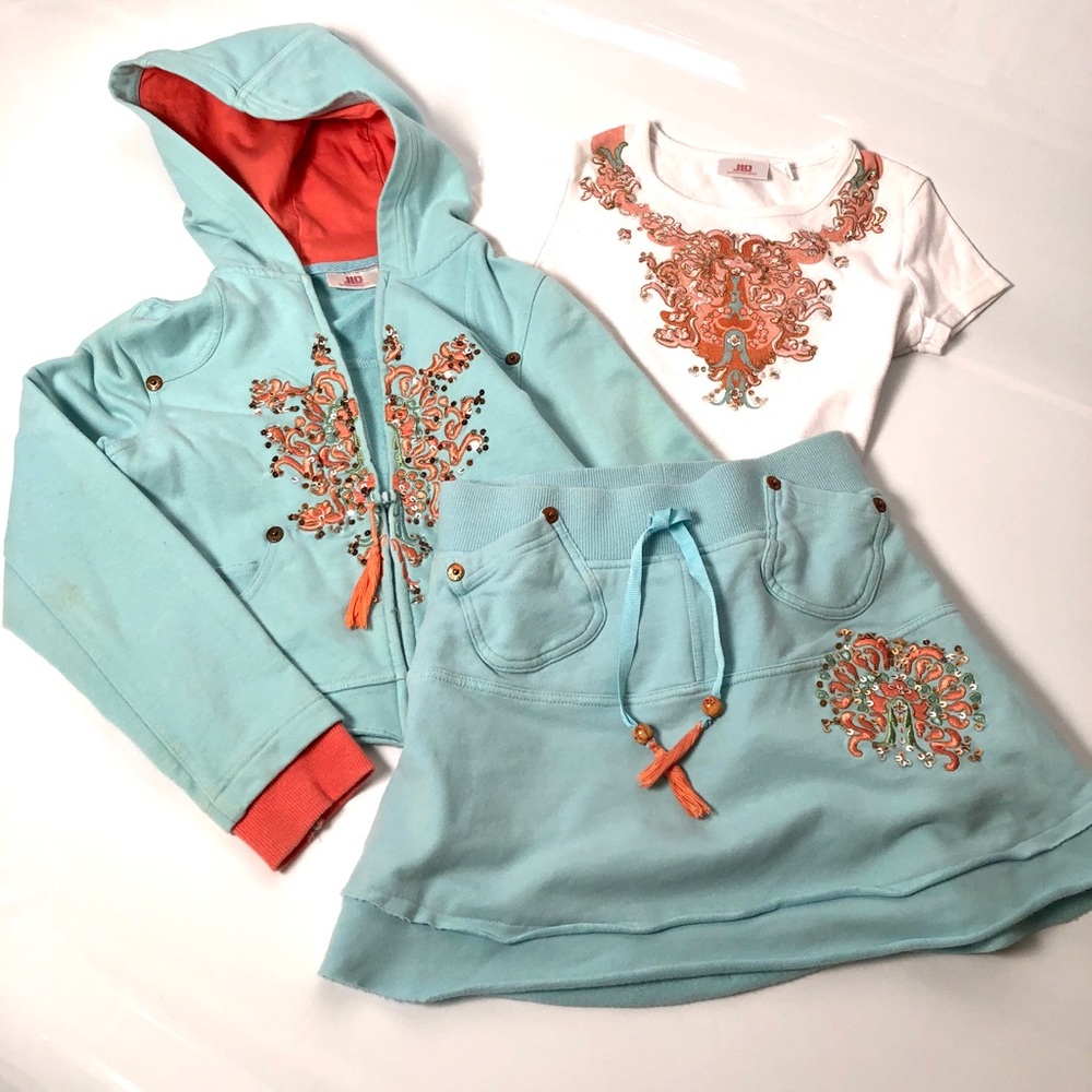 JLO by Jennifer Lopez 3 Piece Skort Set Size S/M